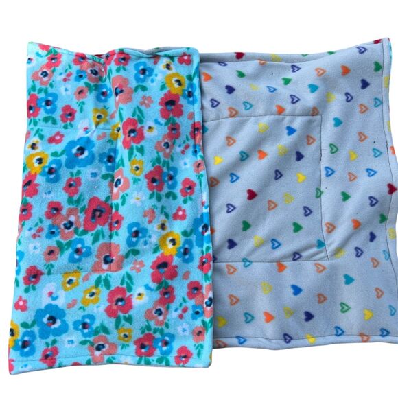 Handmade Other - Guinea Pig Midwest Fleece Cage Liner 24"x 47" Gray Hearts Flowers
